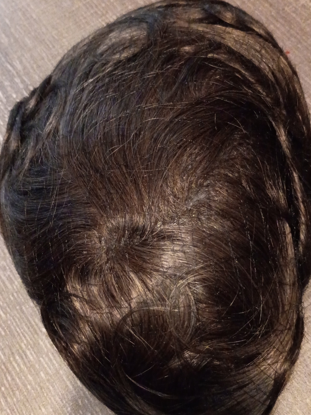 Men's Hair Toupee - Dark Brown Blend